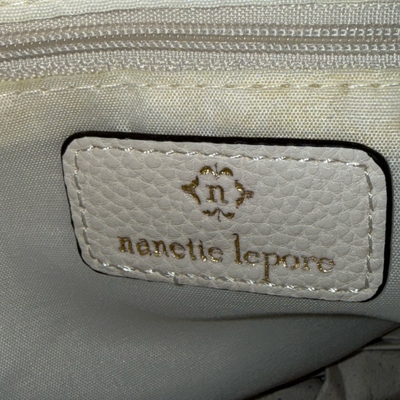Nanette Lepore White Backpack with Gold Details